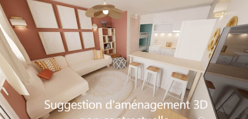 🏡 Studio avec coin nuit – Résidence avec piscine aux Golfs de Valescure
