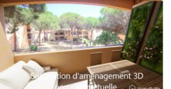 🏡 Studio avec coin nuit – Résidence avec piscine aux Golfs de Valescure