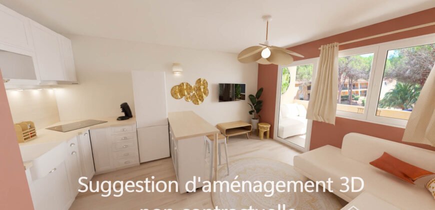 🏡 Studio avec coin nuit – Résidence avec piscine aux Golfs de Valescure